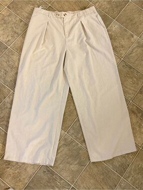 Women’s Princess Polly Cream Wide-Leg Pleated Pants